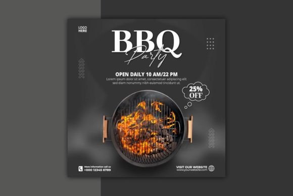 Barbeque Social Media Poster Template: A Practical Asset for Food Industry Marketing