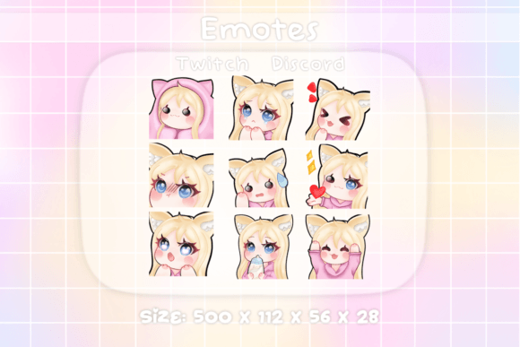 Elevating Digital Community Engagement with Kawaii Chibi Blonde Girl Twitch Emotes