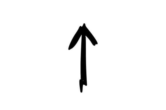 Elevating Visual Communication with the Up Arrow Shape Doddle Graphic Icon