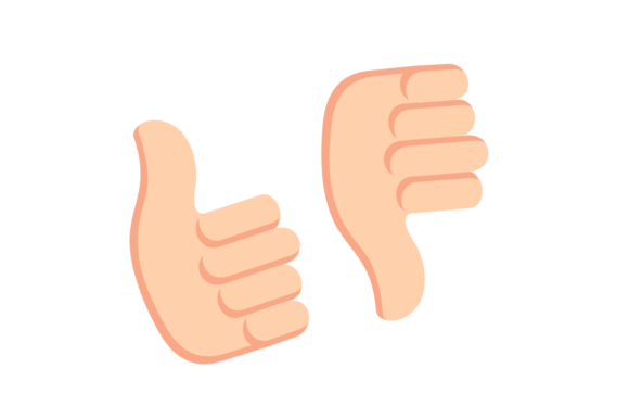Emoji Thumb Up Down Light Toned Skin: Elevating Digital Communication with High-Resolution Graphics