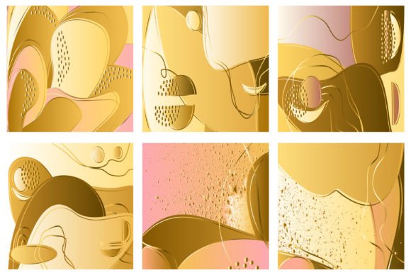 Golden Pink Abstract Background: Modern Design