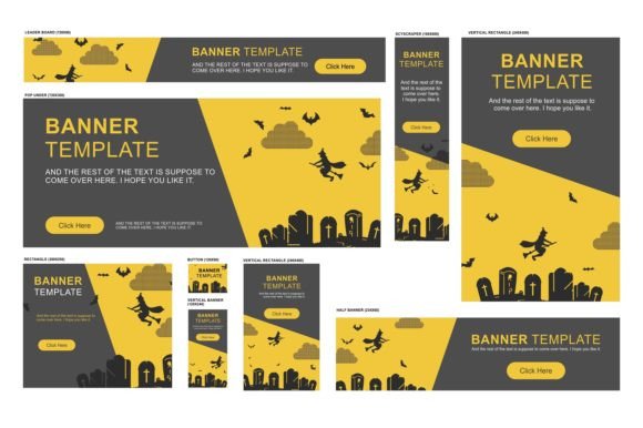 Halloween Web Banner Suit: Spooky Site Designs