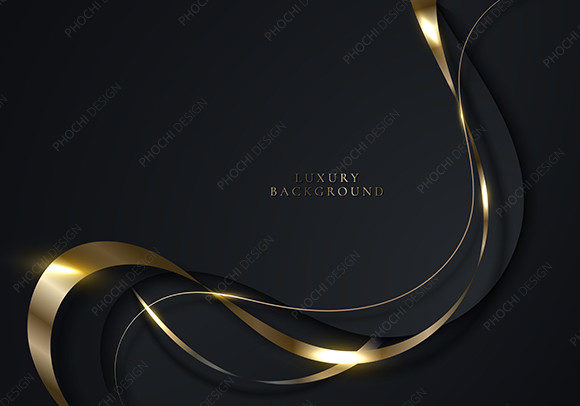 Integrating 3D Luxury Golden Ribbon Elements Decor into High-End Visual Design
