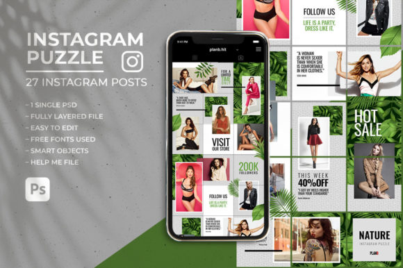 Nature Instagram Puzzle Feed Template