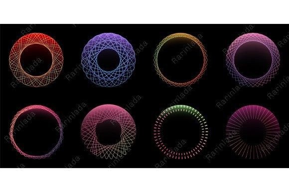 Spirograph Circles: Vector Spiral Elements
