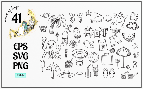 Unlocking Creative Potential with Summer Doodle Elements for Design Projects